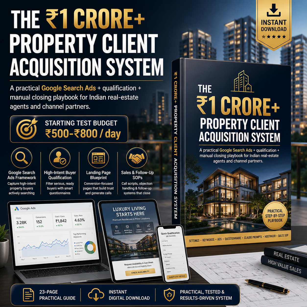 ₹1 Crore+ Real Estate Lead Generation System — Google Ads Playbook for Property Sales